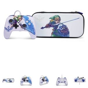 Nintendo Switch Zelda PowerA Enhanced Wired Controller And Slim Case